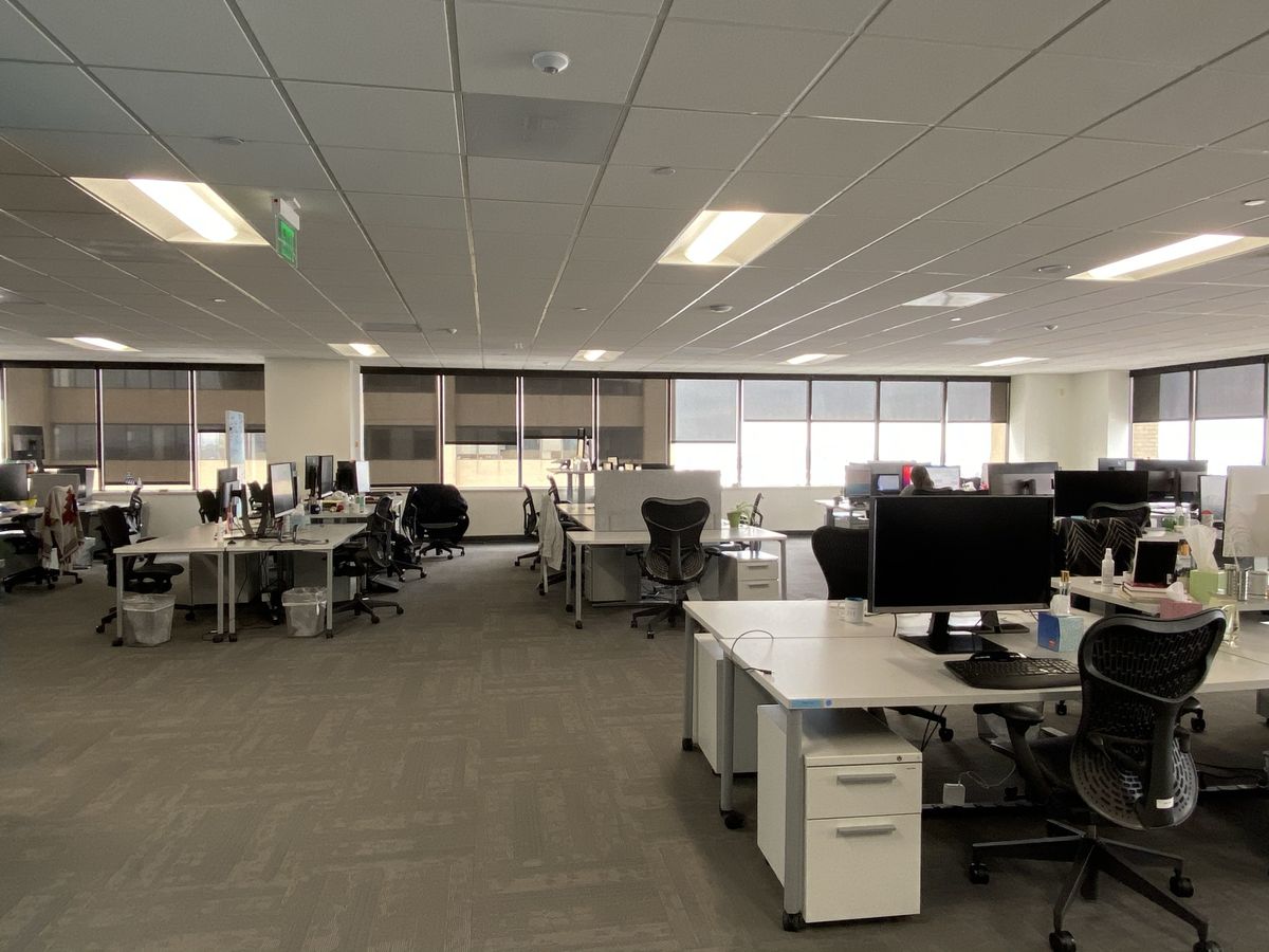 Freshly cleaned conference room