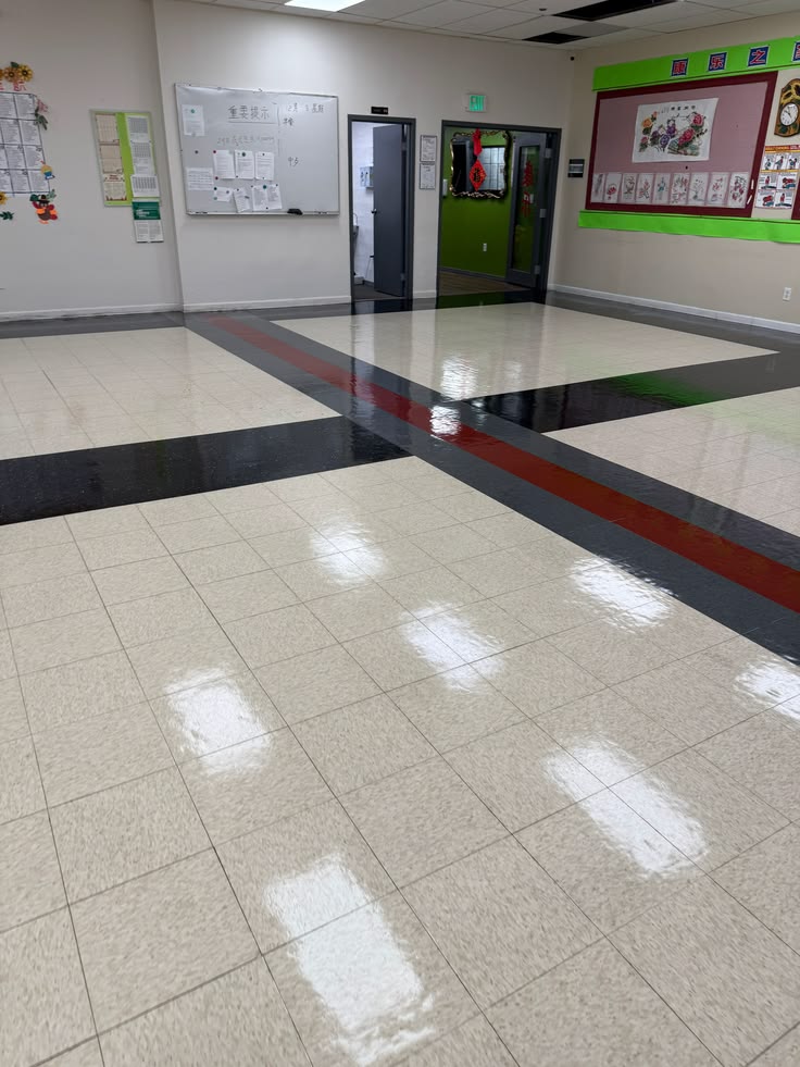 Clean commercial hallway