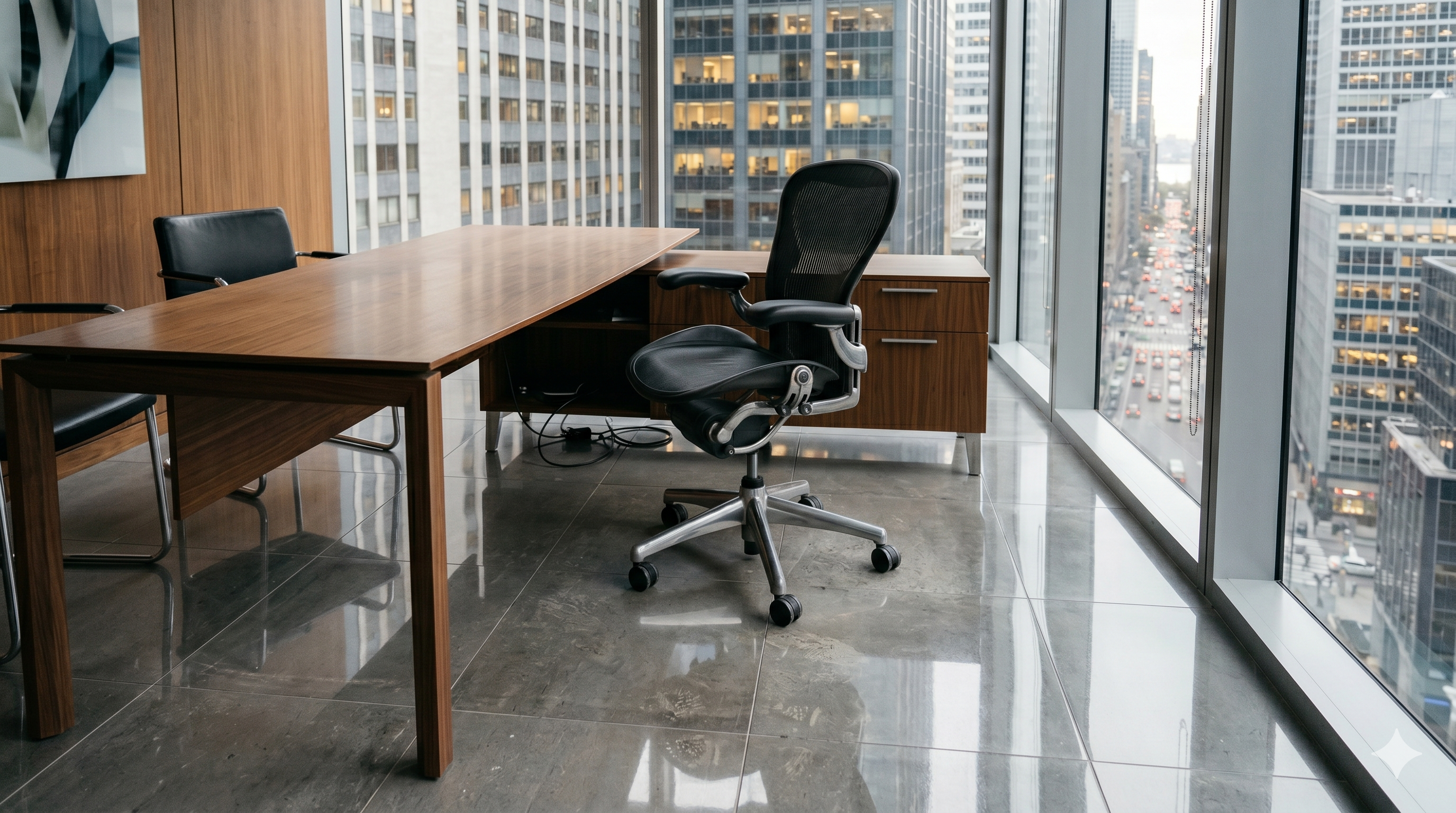 Office after professional cleaning